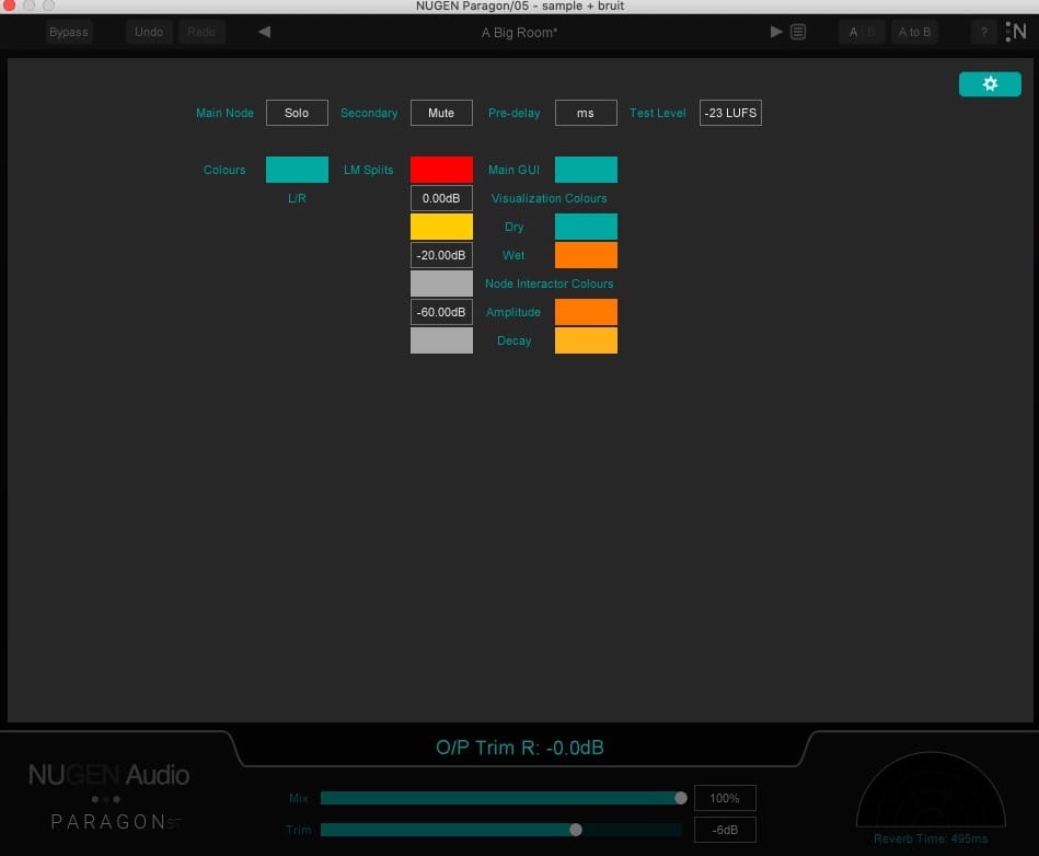 Nugen Audio Paragon ST réglages